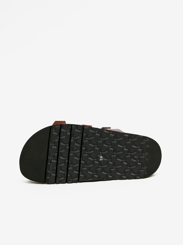 Ojju Лилави и бежови дамски чехли на платформа OJJU