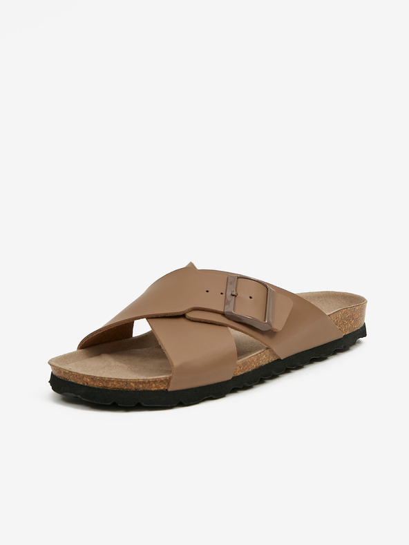 Ojju Кафяви мъжки чехли OJJU