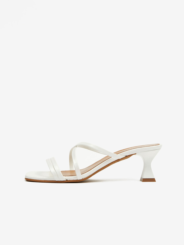 Ojju Бели дамски чехли с токчета OJJU