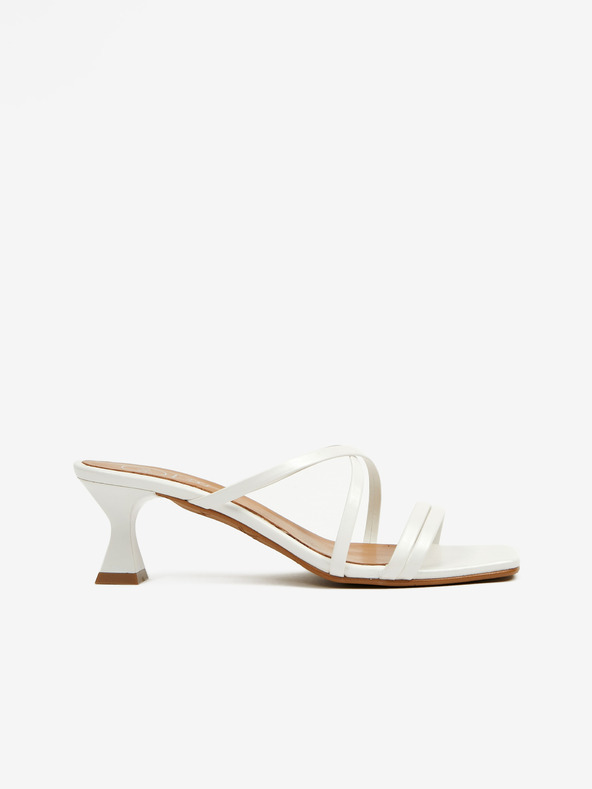 Ojju Бели дамски чехли с токчета OJJU