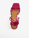 Ojju Тъмнорозови дамски сандали с връзки от велур OJJU