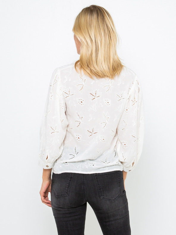 CAMAIEU Бяла романтична блуза