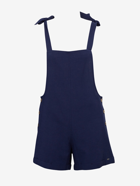 ZOOT.lab Тъмносини дамски ленени къси панталони с лак ZOOT.lab Paulina