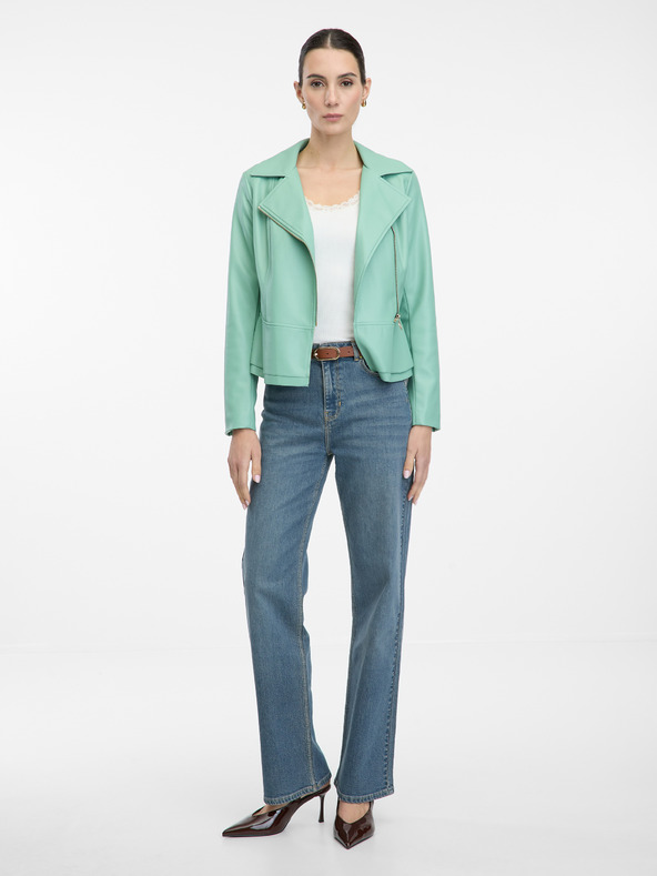 Orsay Светло зелено дамско кожено яке ORSAY