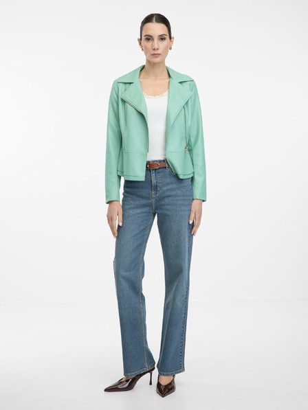 Orsay Светло зелено дамско кожено яке ORSAY