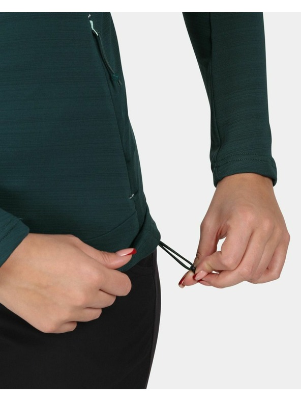 Kilpi Дамски функционален суитшърт с качулка Kilpi MEMPHIS тъмно зелено