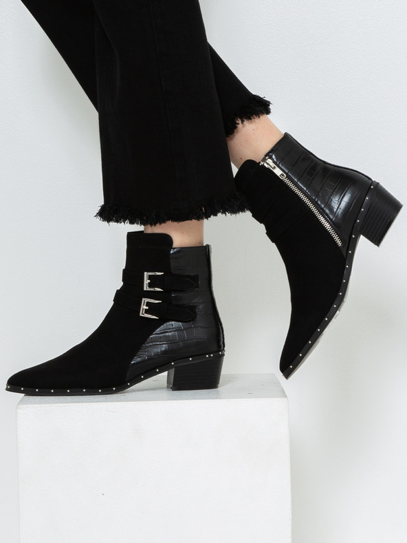 CAMAIEU Черни боти с катарами CAMAIEU