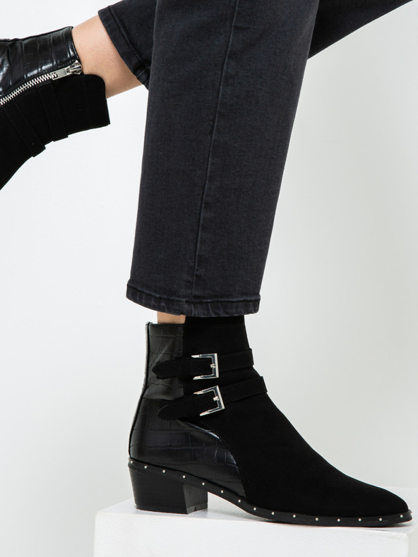 CAMAIEU Черни боти с катарами CAMAIEU