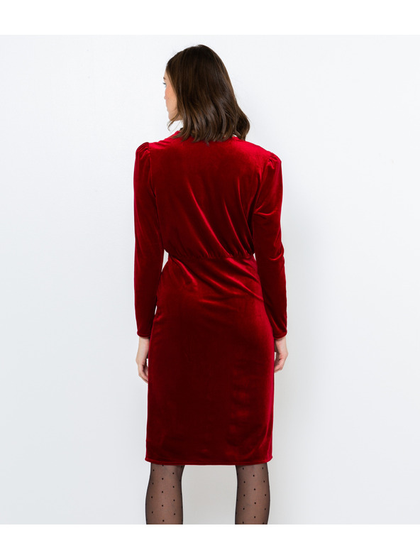 CAMAIEU Червени кадифени рокли CAMAIEU