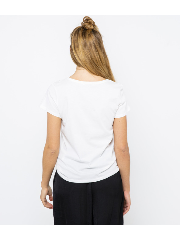 CAMAIEU Бяла тениска с принт