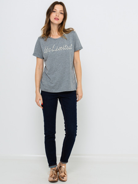 CAMAIEU Сива тениска с надпис CAMAIEU