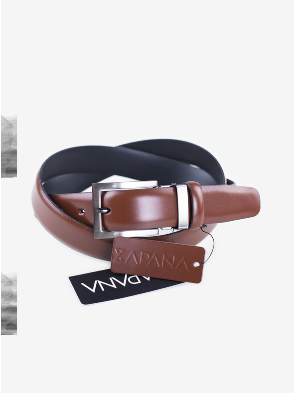 Zapana Кафяв мъжки кожен колан Zapana Satyr