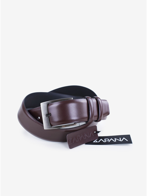 Zapana Тъмнокафяв кожен колан Zapana Flow за мъже