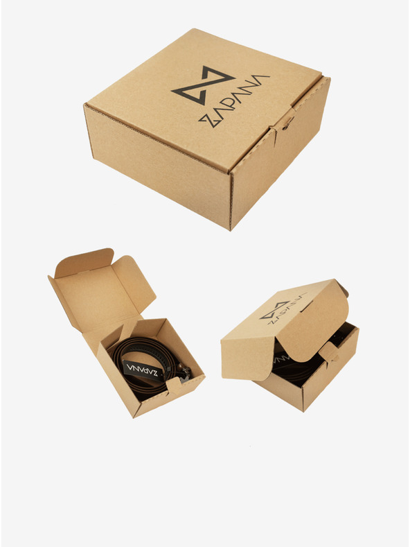 Zapana Тъмнокафяв кожен колан Zapana Flow за мъже