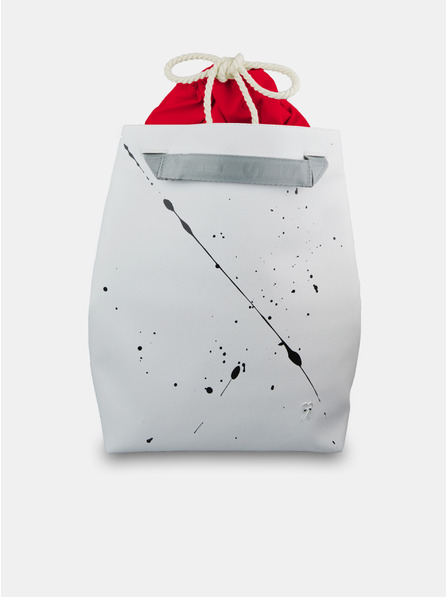 Xiss Бяла раница с шарка на жените Xiss Splashed White City Red