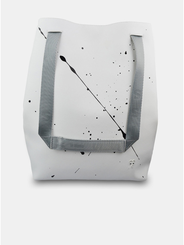 Xiss Бяла раница с шарка на жените Xiss Splashed White City Red