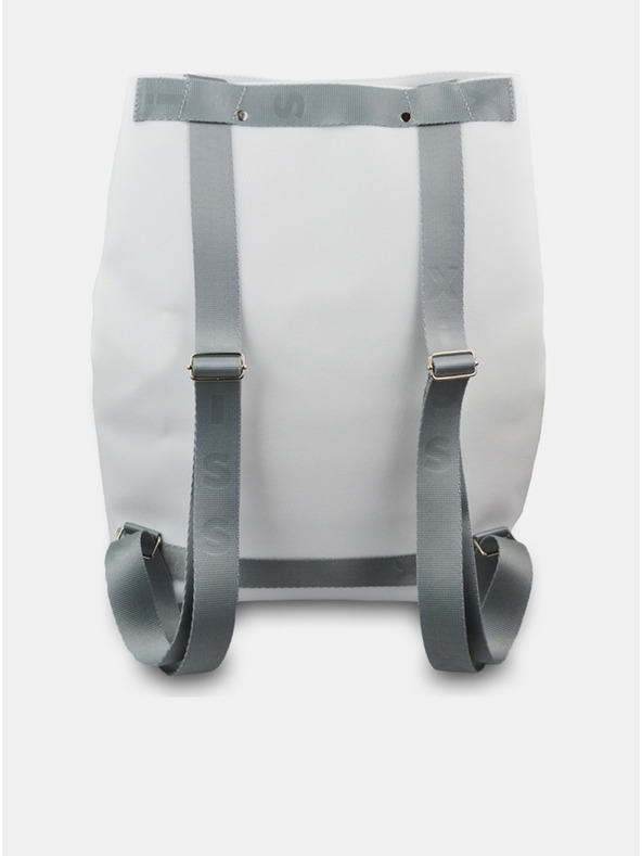 Xiss Бяла раница с шарка на жените Xiss Splashed White City Red