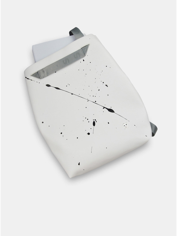 Xiss Бяла раница с шарка на жените Xiss Splashed White City Red