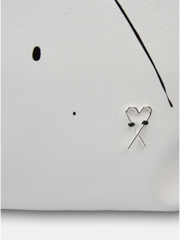 Xiss Бяла раница с шарка на жените Xiss Splashed White City Red