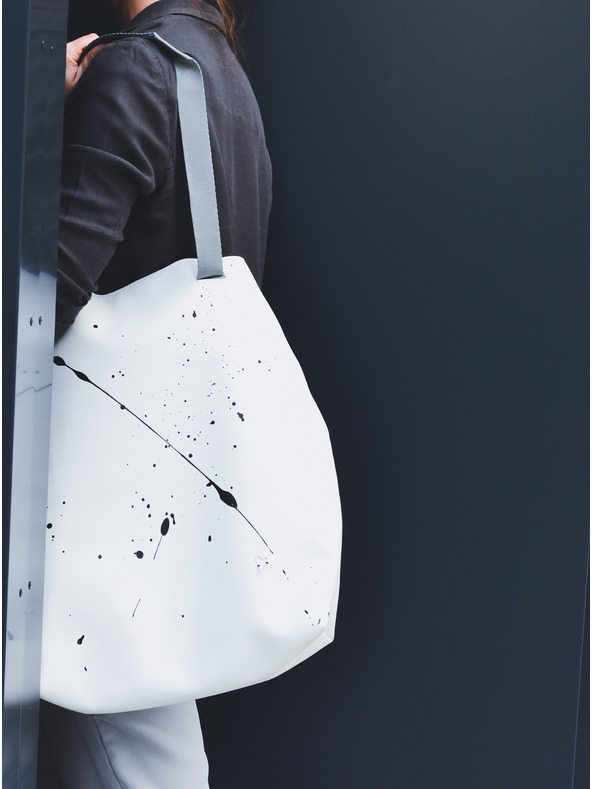 Xiss Бяла раница с шарка на жените Xiss Splashed White City Red