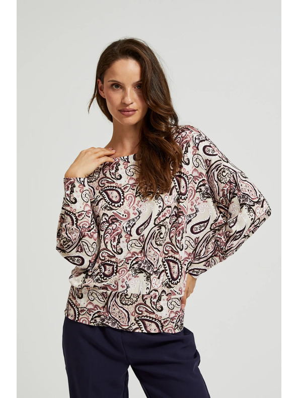 Moodo Светло бежов дамски пуловер