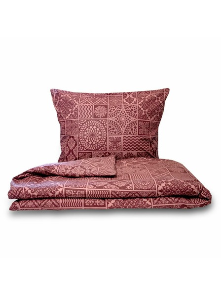 Kvalitex Френски памучен спален комплект renforcé 200x200, 70x90cm TOKYO винено червен
