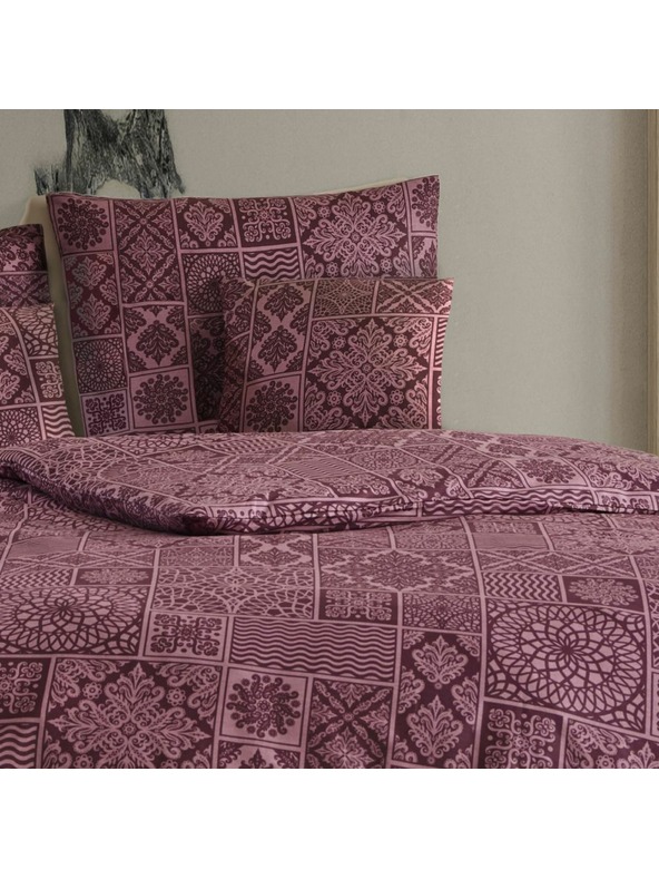 Kvalitex Удължен памучен спален комплект renforcé 140x220, 70x90cm TOKYO винено червен