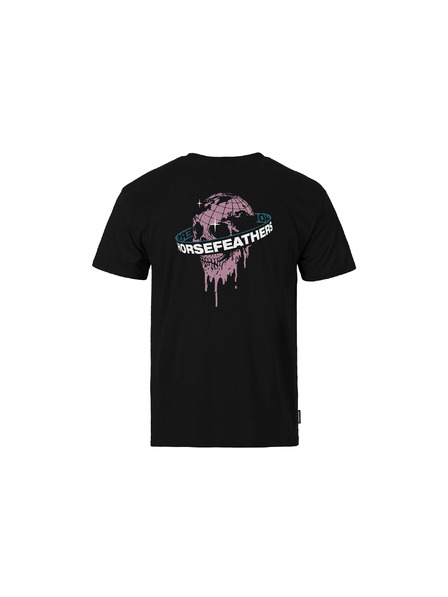 Horsefeathers Тениска Orbit черна HORSEFEATHERS