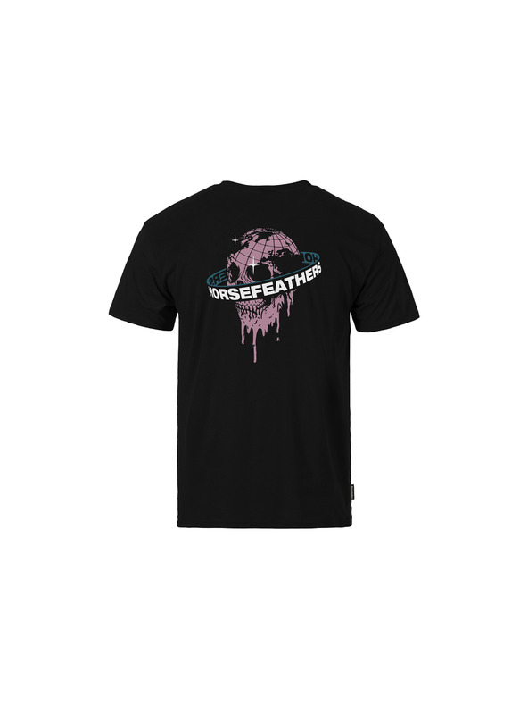 Horsefeathers Тениска Orbit черна HORSEFEATHERS