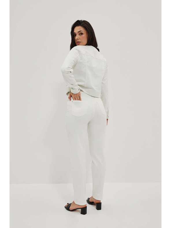 Moodo Дамски бели mom дънки Moodo