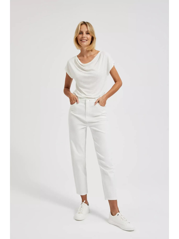 Moodo Дамски дънки Moodo – off white