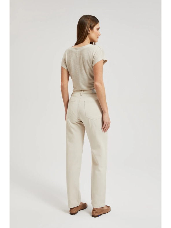 Moodo Дамски дънки Moodo – светло бежово