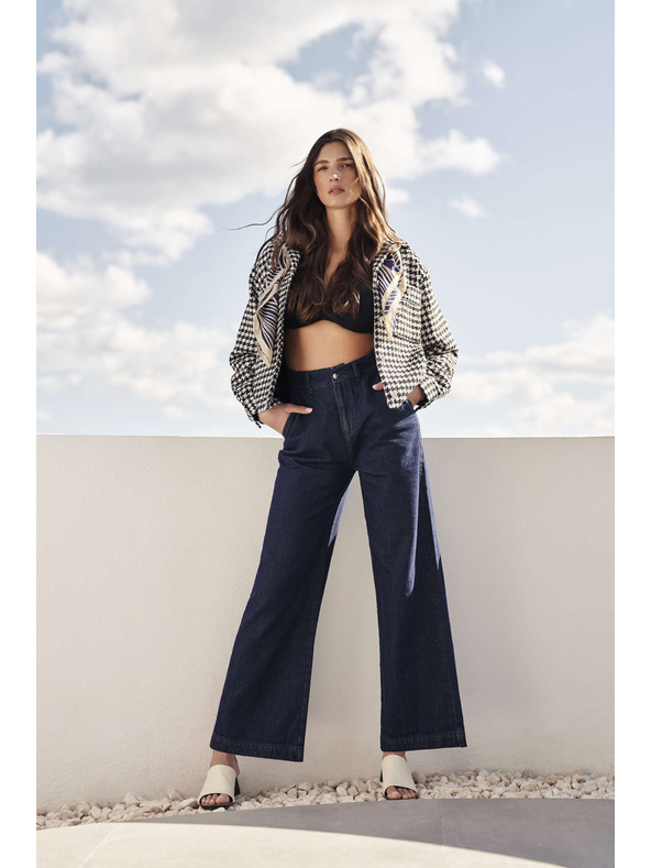 Moodo Дамски дънки Moodo – тъмно сини