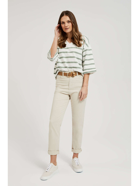 Moodo Дамски дънки Moodo – светло бежово