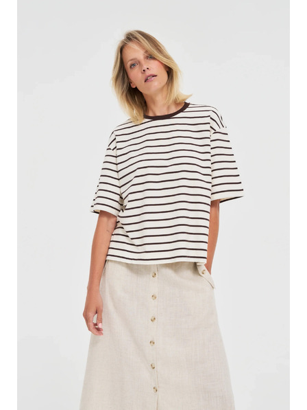 Moodo Дамска тениска на райета Moodo