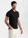 Ombre Clothing Черна мъжка основна поло тениска Ombre Clothing