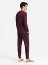 Ombre Clothing Мъжки памучен суитшърт BASIC BASIC burgundy Ombre Clothing