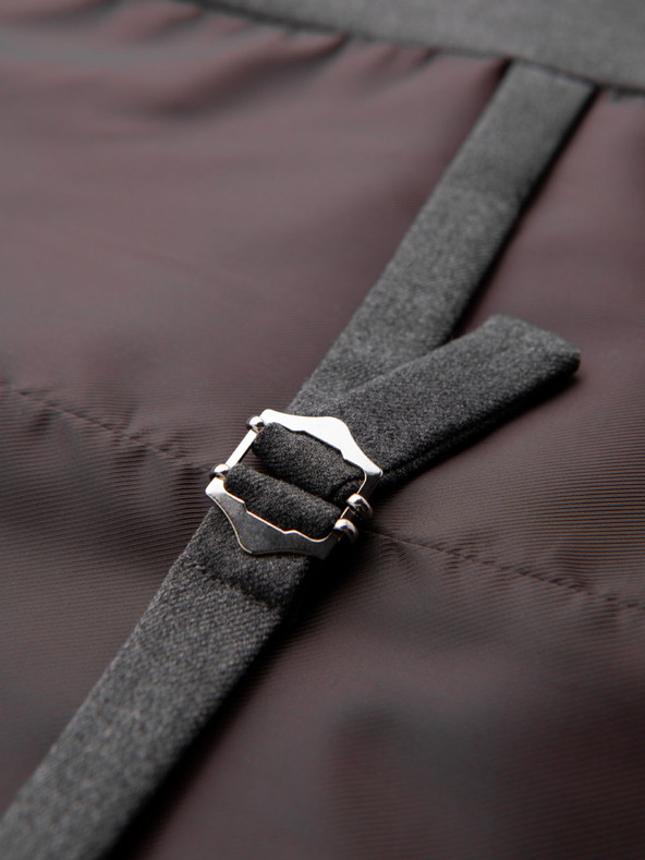 Ombre Clothing Мъжка сива костюмена жилетка с класически детайли и подплата