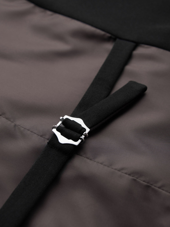 Ombre Clothing Мъжка черна костюмена жилетка с класически детайли и подплата