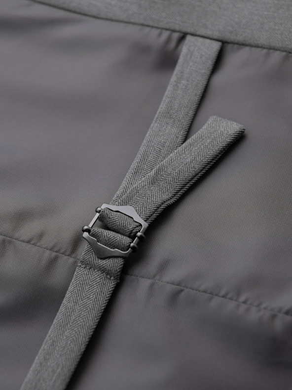 Ombre Clothing Елегантна мъжка светлосива жилетка SLIM FIT