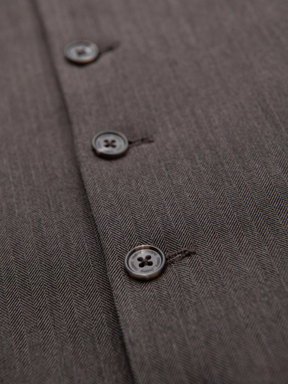 Ombre Clothing Мъжка сива елегантна жилетка SLIM FIT