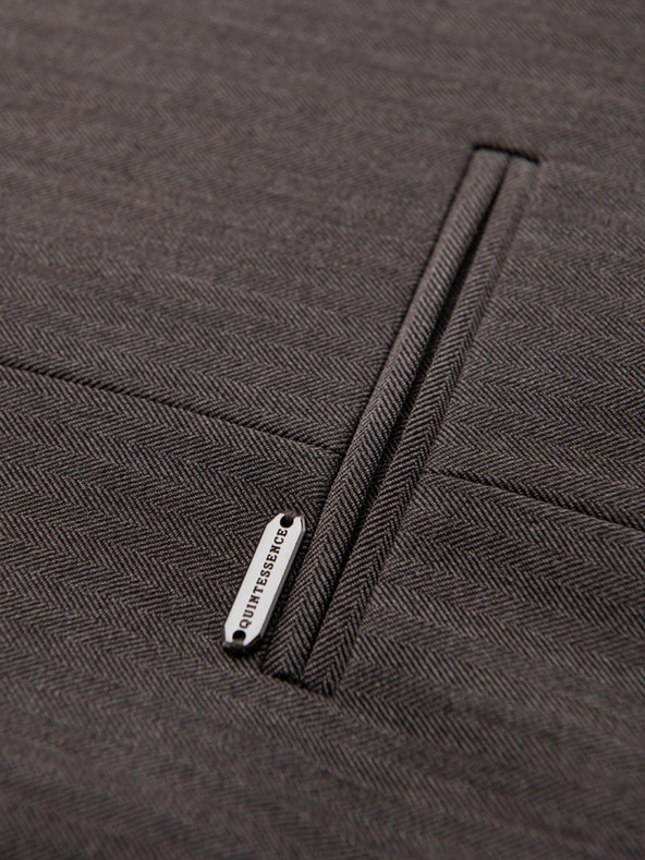 Ombre Clothing Мъжка сива елегантна жилетка SLIM FIT