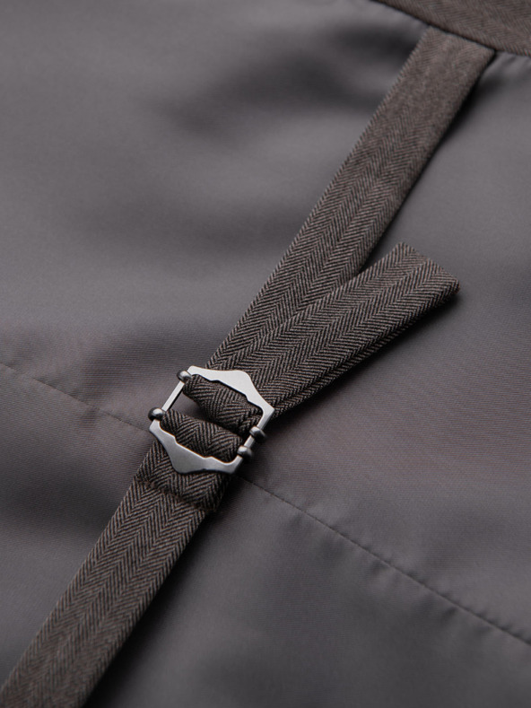 Ombre Clothing Мъжка сива елегантна жилетка SLIM FIT