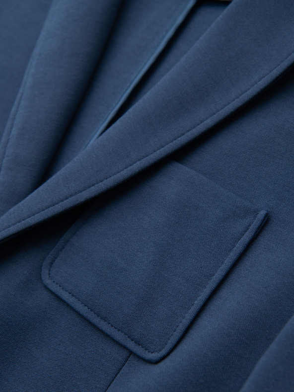 Ombre Clothing Мъжко синьо сако SLIM с фина текстура