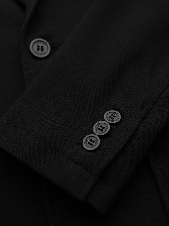 Ombre Clothing Мъжко черно сако SLIM с фина текстура