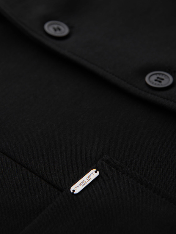 Ombre Clothing Мъжко черно сако SLIM с фина текстура