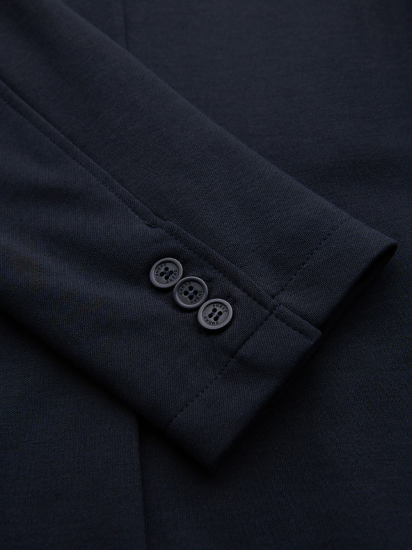 Ombre Clothing Мъжко тъмносиньо сако SLIM от фино структуриран плат