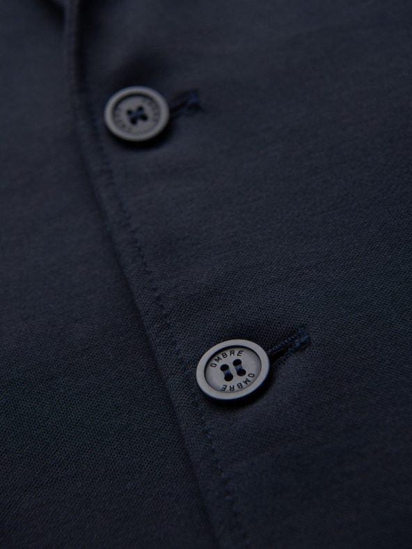 Ombre Clothing Мъжко тъмносиньо сако SLIM от фино структуриран плат