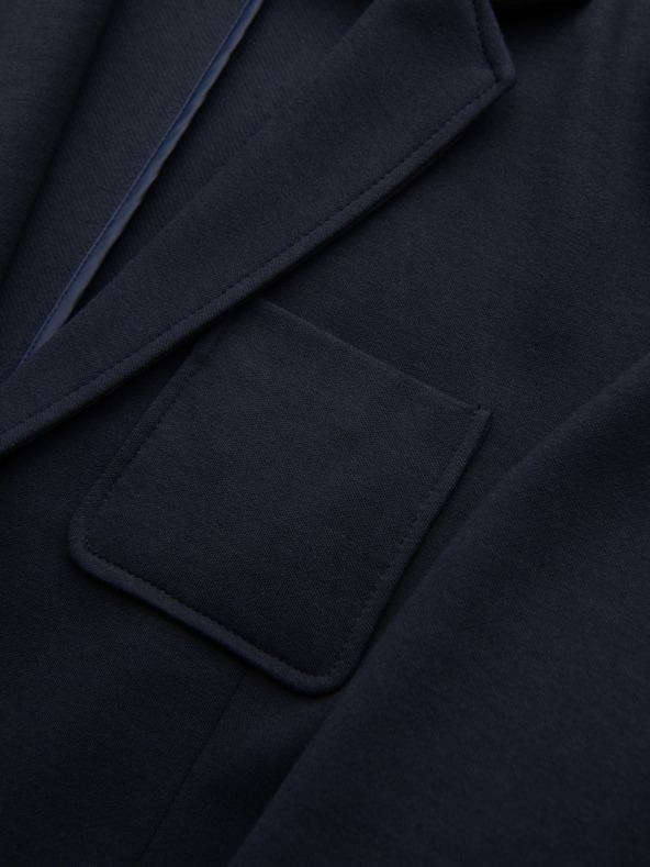 Ombre Clothing Мъжко тъмносиньо сако SLIM от фино структуриран плат