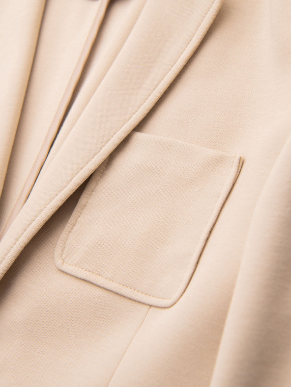 Ombre Clothing Мъжко бежово сако SLIM от фино структуриран плат